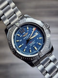 Breitling Colt Automatic 44mm Blue Dial Silver Steel Strap Mens Watch - A1738811/C906/173A Authentic Buy Shop Now