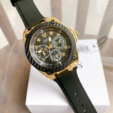 Guess Zena Chronograph Black Dial Black Rubber Strap Watch For Women - W1094L6 Authentic Buy Shop Now