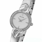 Bulova Crystal Pendant Silver Dial Silver Steel Strap Watch for Women - 96X111 Authentic Buy Shop Now
