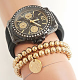 Guess Starlight Black Dial Black Rubber Strap Watch for Women - W0846L1 Authentic Buy Shop Now