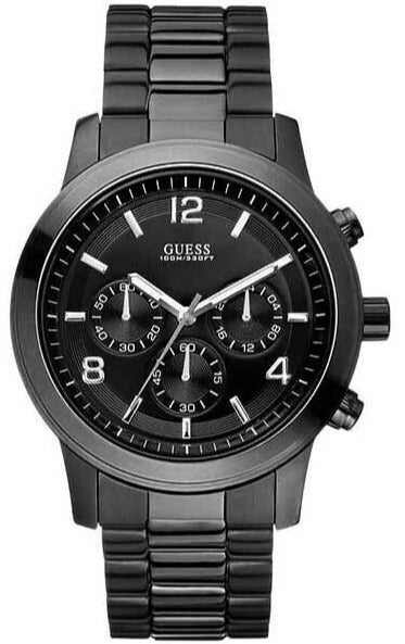 Guess Chronograph Black Dial Black Steel Strap Watch for Men - W15061G1 Authentic Buy Shop Now