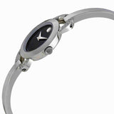 Movado Rondiro Diamonds Black Dial Silver Steel Strap Watch For Women - 0606798 Authentic Buy Shop Now