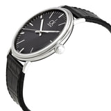 Calvin Klein Surround Black Dial Black Leather Strap Watch for Men - K3W211C1 Authentic Buy Shop Now