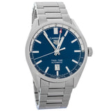 Tag Heuer Carrera Twin Time Blue Dial Silver Steel Strap Watch for Men - WBN201A.BA0640 Authentic Buy Shop Now