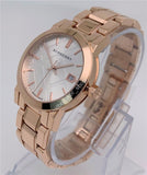 Burberry The City White Dial Rose Gold Steel Strap Watch for Women - BU9104 Authentic Buy Shop Now