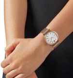 Versace V-Twist White Dial Two Tone Mesh Bracelet Watch for Women - VELS00719 Authentic Buy Shop Now