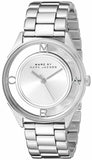 Marc Jacobs Tether Transparent Silver Dial Silver Steel Strap Watch for Women - MBM3412 Authentic Buy Shop Now