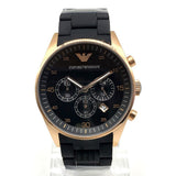 Emporio Armani Sportivo Black Dial Black Steel Strap Watch For Men - AR5905 Authentic Buy Shop Now