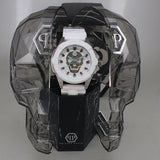 Philipp Plein The Skull White Dial White Silicone Strap Watch for Men - PWAAA1521 Authentic Buy Shop Now