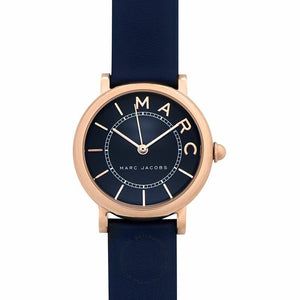 Marc Jacobs Roxy Navy Blue Dial Navy Blue Leather Strap Watch for Women - MJ1539 Authentic Buy Shop Now