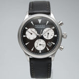 Movado Heritage Chronograph Black Dial Black Leather Strap Watch for Men - 3650005 Authentic Buy Shop Now