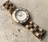 Marc Jacobs Blade White Dial Rose Gold Steel Strap Watch for Women - MBM3076 Authentic Buy Shop Now