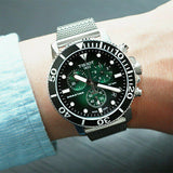 Tissot Seastar 1000 Chronograph Green Dial Silver Mesh Bracelet Watch For Men - T120.417.11.091.00 Authentic Buy Shop Now