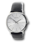 Calvin Klein Posh Silver Dial Black Leather Strap Watch for Men - K8Q311C6 Authentic Buy Shop Now