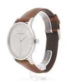 Emporio Armani Renato Quartz Silver Dial Brown Leather Strap Watch For Men - AR11185 Authentic Buy Shop Now
