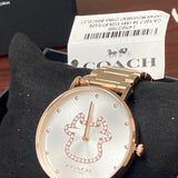 Coach Perry White Dial Rose Gold Steel Strap Watch for Women - 14503708 Authentic Buy Shop Now