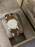 Burberry The City Gold Dial Brown Leather Strap Watch for Women - BU9133 Authentic Buy Shop Now