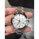 Burberry The City White Dial Silver Steel Strap Watch for Men - BU9750 Authentic Buy Shop Now