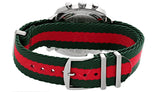Gucci Grip Quartz Chronograph Red Dial Two Tone NATO Strap Watch for Men - YA157304 Authentic Buy Shop Now