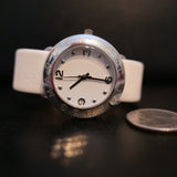 Marc Jacobs Amy White Dial White Leather Strap Watch for Women - MBM1136 Authentic Buy Shop Now