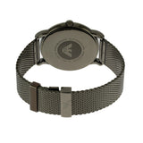 Emporio Armani Luigi Quartz Blue Dial Grey Mesh Bracelet Watch For Men - AR11053 Authentic Buy Shop Now