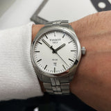 Tissot PR 100 Quartz White Dial Silver Steel Strap Watch For Women - T101.410.11.031.00 Authentic Buy Shop Now