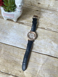 Michael Kors Catlin Rose Gold Crystal Dial Black Leather Strap Watch for Women - MK2376 Authentic Buy Shop Now