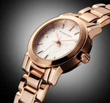 Burberry The City White Dial Rose Gold Steel Strap Watch for Women - BU9204 Authentic Buy Shop Now