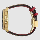 Gucci Dive Doraemon Quartz Brown Dial Brown Leather Strap Watch For Men - YA136335 Authentic Buy Shop Now