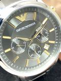 Emporio Armani Quartz Grey Dial Silver Steel Strap Watch For Men - AR11047 Authentic Buy Shop Now