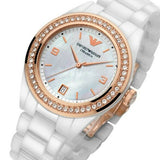 Emporio Armani Ceramica Mother of Pearl Dial White Ceramic Dial Watch For Women - AR1472 Authentic Buy Shop Now