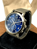 Hugo Boss Spirit Blue Dial Grey Mesh Bracelet Watch for Men - 1513693 Authentic Buy Shop Now
