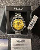Seiko 5 Sport SKX GMT US Special Creation Automatic Yellow Dial Silver Steel Strap Watch for Men - SSK017K1 Authentic Buy Shop Now