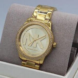 Michael Kors Tibby Three Hand Gold Dial Gold Steel Strap Watch For Women - MK6879 Authentic Buy Shop Now