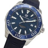 Tag Heuer Aquaracer Quartz Blue Dial Blue Rubber Strap Watch for Men - WAY101C.FT6153 Authentic Buy Shop Now