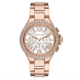 Michael Kors Camille Chronograph White Dial Rose Gold Steel Strap Watch for Women - MK5636 Authentic Buy Shop Now