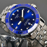 Tissot Seastar 1000 Powermatic 80 Blue Dial Silver Steel Strap Watch For Men - T120.407.11.041.00 Authentic Buy Shop Now