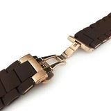 Emporio Armani Sportivo Chronograph Brown Dial Brown Silicone Strap Watch For Men - AR5891 Authentic Buy Shop Now