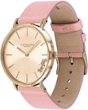 Coach Perry Rose Gold Dial Pink Leather Strap Watch for Women - 14503332-C Authentic Buy Shop Now