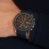Hugo Boss Velocity Black Dial Blue Rubber Strap Watch for Men - 1513717 Authentic Buy Shop Now