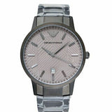 Emporio Armani Renato Quartz Grey Dial Grey Steel Strap Watch For Men - AR11120 Authentic Buy Shop Now