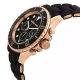 Michael Kors Everest Chronograph Black Dial Black Silicone Strap Watch For Men - MK9055 Authentic Buy Shop Now