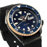 Seiko 5 Sports Automatic Blue Dial Black NATO Strap Watch for Men - SBSA098 Authentic Buy Shop Now