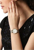 Emporio Armani Gianni T Bar Mother of Pearl Dial Gold Mesh Bracelet Watch For Women - AR11321 Authentic Buy Shop Now