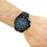 Hugo Boss Ocean Edition Navy Blue Dial Black Steel Strap Watch for Men - 1513743 Authentic Buy Shop Now