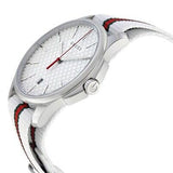 Gucci G Timeless Quartz White DIal White NATO Strap Watch For Men - YA126322 Authentic Buy Shop Now