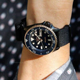 Seiko 5 Sports Automatic Blue Dial Black NATO Strap Watch for Men - SBSA098 Authentic Buy Shop Now