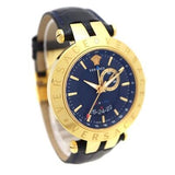 Versace Race GMT Blue Dial Blue Leather Strap Watch For Men - 29G70D282 Authentic Buy Shop Now