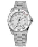 Gucci Dive Quartz White Dial Silver Steel Strap Watch For Men - YA136336 Authentic Buy Shop Now