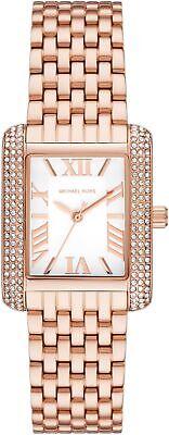 Michael Kors Emery Three-Hand White Dial Rose Gold Steel Strap Watch for Women - MK4743 Authentic Buy Shop Now